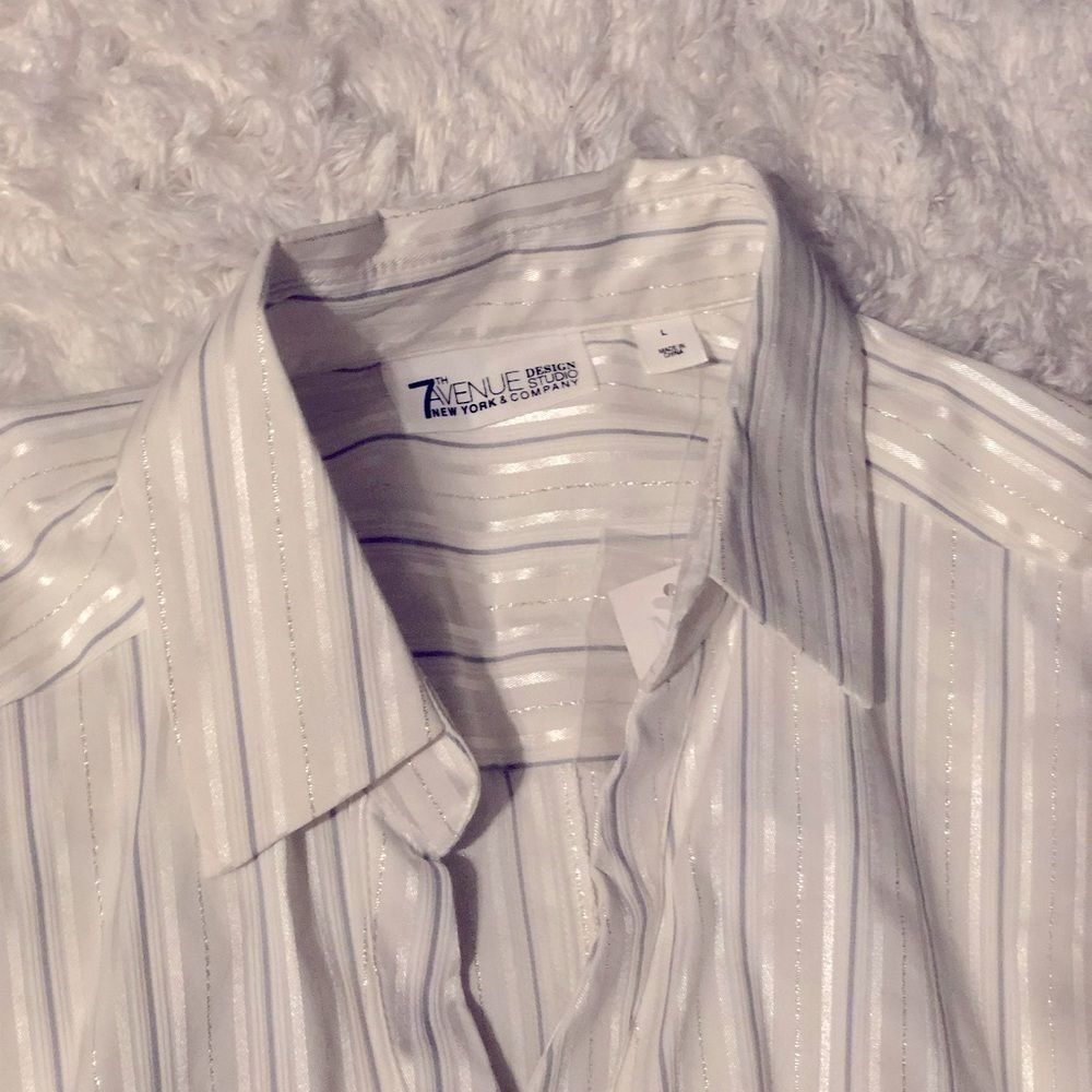Pinstriped wrap around long sleeve top.BNWT